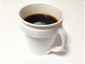japanese paper cup mug handle food & drink 3d print model - Mito3D