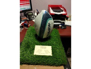 tee ball balon deporte y al aire libre la bola baloia errugbia el rugby 3d print model - Mito3D