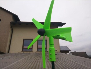 rüzgar türbini windrad 3d baskı bahçe garten jeneratör rad türbin 3d print model - Mito3D