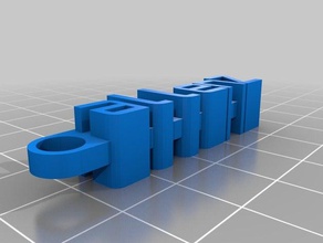 micheline message trousseau de clés l'organisation personnalisé 3d print model - Mito3D