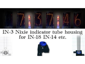 en-3 nixie 2 puntos tubo de la vivienda en el-18-14 diy reloj art 3d print model - Mito3D