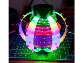 água-viva lanterna em tubos de papelão decoração diodo emissor luz tira led tubo 3d print model - Mito3D