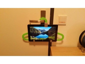 ikea hack tablet pc hanger android coat hook ipad mount holder universal windows stand 3d print model - Mito3D
