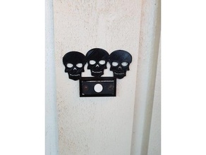teschi campanello della porta arredamento 3d print model - Mito3D