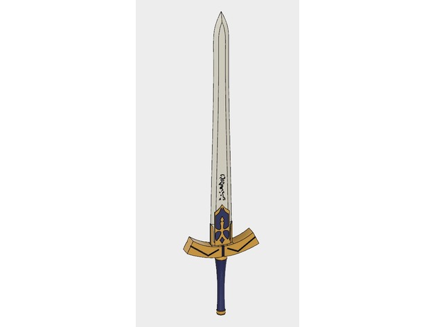 fate stay night saber's excalibur props cosplay life size prop saber sword 3D print model - Mito3D