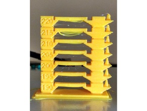 customizable temperature tower version 2 3d printing tests cura openscad slic3r 3d print model - Mito3D