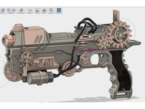 evelyne - steampunk arme à feu le costume cosplay costumechallenge2017 l'arme 3d print model - Mito3D
