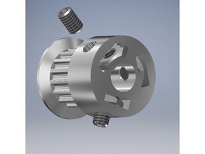 gt2 16t timing pulley 5mm shaft triple set screw not suitable cnc 3d printer parts 16 teeth 3d print model - Mito3D