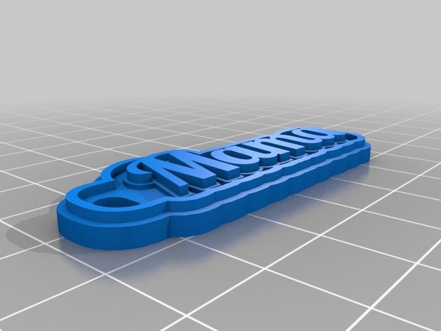 minha personalizado de várias linhas tag chaveiro mama chaveiros 3D print model - Mito3D