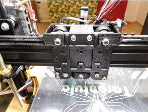 modular carriage 40x20 inversion kit 3d printer parts 40x20mm tevo tarantula x-carriage 3d print model - Mito3D