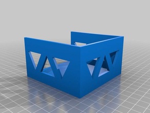 sticky note holder w triangle design 3d printing desk accessory organizer 3d print model - Mito3D