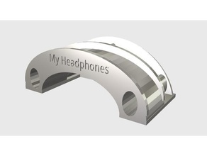meus fones de ouvido titular o áudio conector fone com gancho monte armazenamento parede fio 3d print model - Mito3D