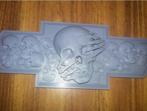 skull bowtie flat signs & logos chevy 3d print model - Mito3D