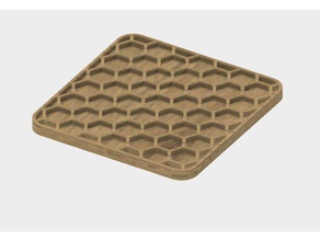 honeycomb coaster kitchen & dining drink pattern remix 3d print model - Mito3D