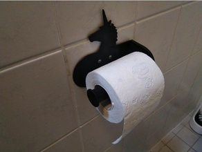 unicorn toilet paper holder bathroom 3d print model - Mito3D