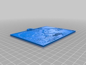 meu personalizados lithopane-para evan Arte 2d personalizado 3d print model - Mito3D