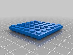 doble cara de lego compatible con placa 6x6 juguetes construcción personalizado 3d print model - Mito3D