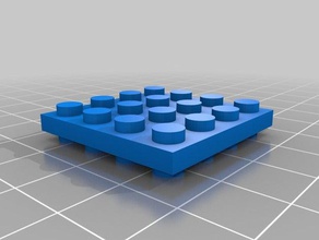4x4 çift taraflı uyumlu lego plaka inşaat oyuncaklar özelleştirilmiş 3d print model - Mito3D