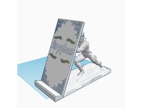Sisyphos-Telefon-Halter Skulpturen 3d print model - Mito3D