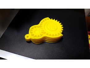 fidget gear - keyring mechanical toys fidget-toy key ring 3d print model - Mito3D