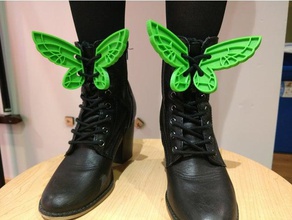 patins des ailes de papillon accessoires l'accessoire la fête d'halloween chaussure accessoire dentelle 3d print model - Mito3D