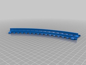 os ferroviária curva de 45 x300r veículos personalizado 3d print model - Mito3D