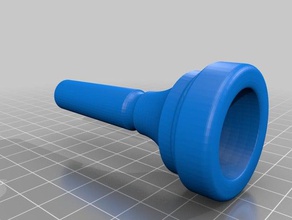 trombone mouthpiece large shaft music 3d print model - Mito3D