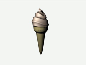 cono de helado gnamp comida & bebida 3d print model - Mito3D