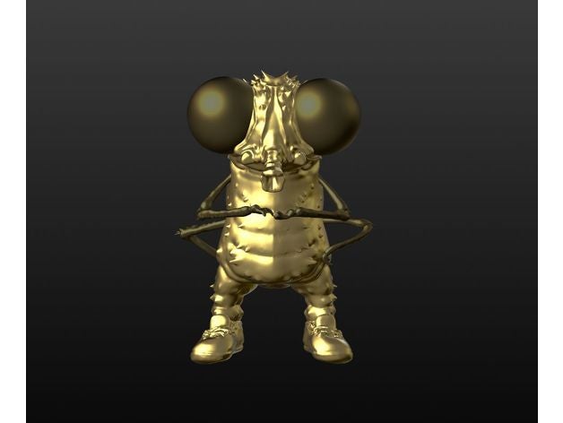 golden fly sculptures 3D print model - Mito3D