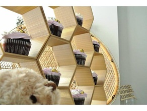 stackable honeycomb display decor baking cookie cupcake decoration 3d print model - Mito3D