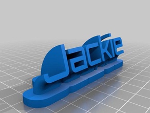 jackie tabela ofis özelleştirilmiş 3d print model - Mito3D