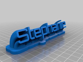 stephanie nameplate office customized 3d print model - Mito3D