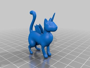 caticorn test model animals anet calibration cat cute kids prusa i3 unicorn 3d print model - Mito3D
