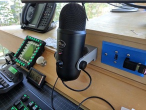 perfil baixo blue yeti montagem o áudio suporte de microfone 3d print model - Mito3D
