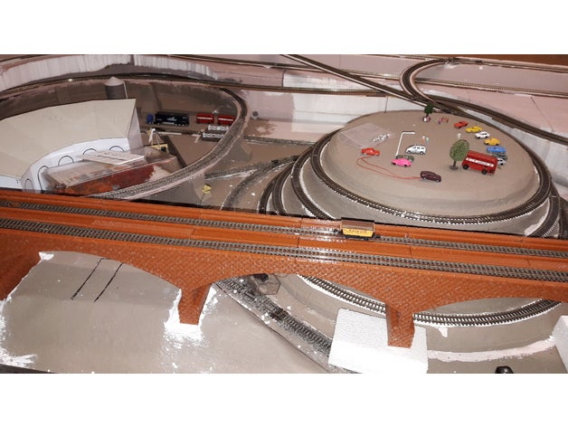çift parça n ölçek Köprüsü hobi 3D print model - Mito3D