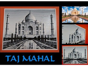 dibujo3d taj mahal art l'india di soccorso alleviare 3d print model - Mito3D