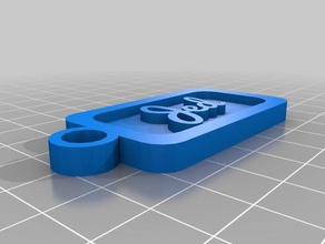 jed nametag keychains customized 3d print model - Mito3D