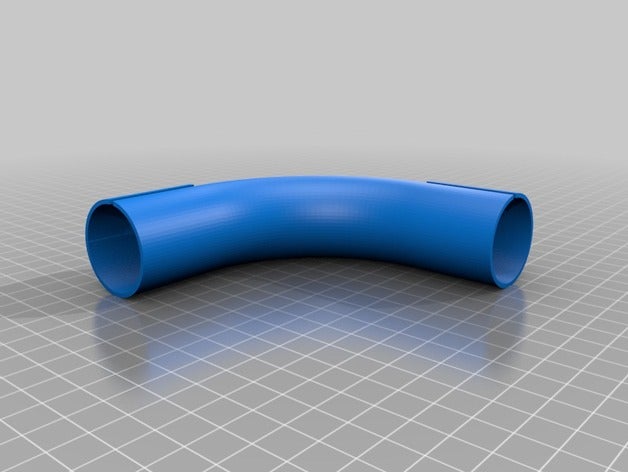 curva per tubo di scarico lavatrice bagno 3D print model - Mito3D