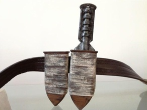 mandalorian kal dagger scabbard props case knife star wars 3d print model - Mito3D
