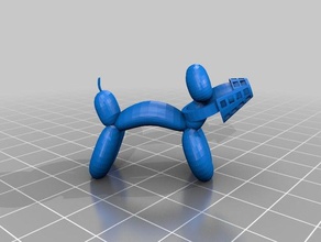 cuidado con globo de perro art animales 3d print model - Mito3D