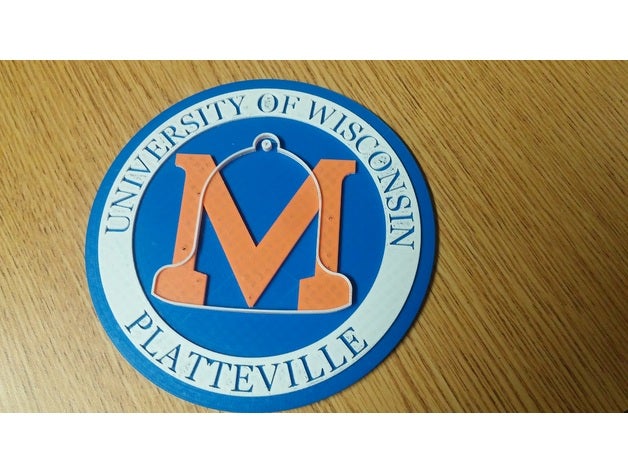 uw platteville logo signs & logos 3D print model - Mito3D