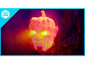 pumpkinstein monstro sagrado diodo emissor de olhos decoração luz 3d print model - Mito3D