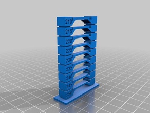 meu personalizadas melhor temperatura torre 210-250c A impressão 3d de testes personalizado 3d print model - Mito3D
