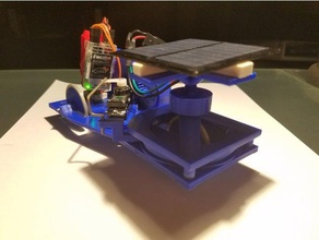 rc carro solar robótica A impressão 3d de engenharia maker faire motorizado a energia painel tiny 3d print model - Mito3D