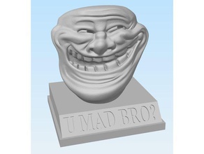 trollface buste sculptures 3d print model - Mito3D