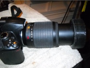 nikon af-s 55-200mm vr lens hood camera 3d print model - Mito3D