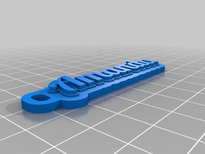 amanda llavero llaveros personalizado 3d print model - Mito3D