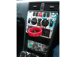 cassette player cupholder - car automotive radio stereo deck tape coffee cup holder head unit 3d print model - Mito3D