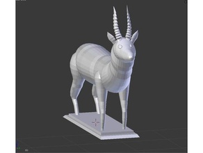 in piedi gazzella animali animale cervi horn le corna mammifero mountain natura 3d print model - Mito3D