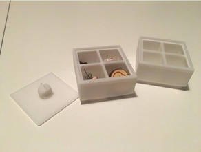 snapfit impilabile gioielli scatole di varie dimensioni casella archiviazione scatola stoccaggio 3d print model - Mito3D